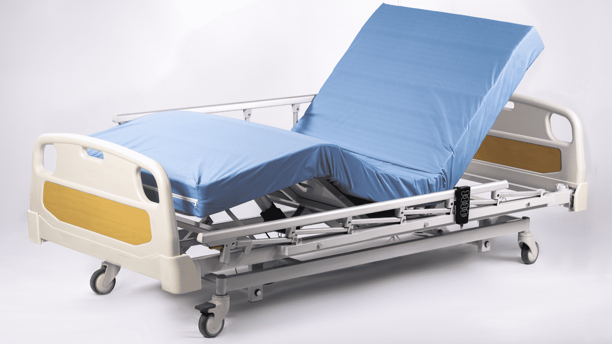 H325 AL 3 Motorlu Alüminyum Korkuluklu, ABS Plastik Başlıklı Hasta Karyolası